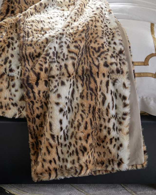 Leopard Throw Faux Fur